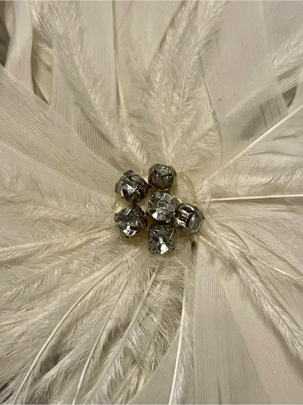 White Feather Hair Clip & Brooch | Gatsby, Bridal, Vintage-Inspired Hair Accesso